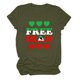 thumbnail image 4 of Tops de Cuello Alto para las Mujeres Amante Impreso Camiseta de Manga Corta, Uso Diario Casual, 95% Poliéster 5% Spandex, Tops de Cuello Redondo para las Mujeres, 4 of 5