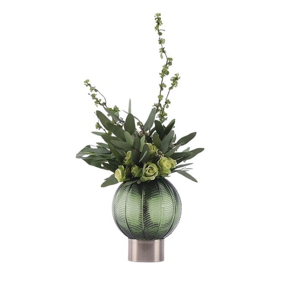 Ensemble de Fleurs Artificielles Salon Meuble Télé Décoration de Fleurs Artificielles Arrangement de Vase de Bureau