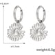 thumbnail image 2 of Daisy earrings made of titanium steel with leverback closure Delicate floral details for women, 2 of 2
