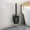 #84Black, variant on Vggrvlo White Toilet Brush and Holder Set Bathroom Deep Cleaning Toilet Cleaner Scrubber for Deep Cleaning Under Rim Space Saving for Storage Hidden Rv Toilet Decorative Accessories with Caddy