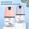 thumbnail image 3 of Mistaha Household Electric Ice Crusher Mini Ice Shaving Machine 0.3L Capacity 2-Level Power Built-in Battery, 3 of 8