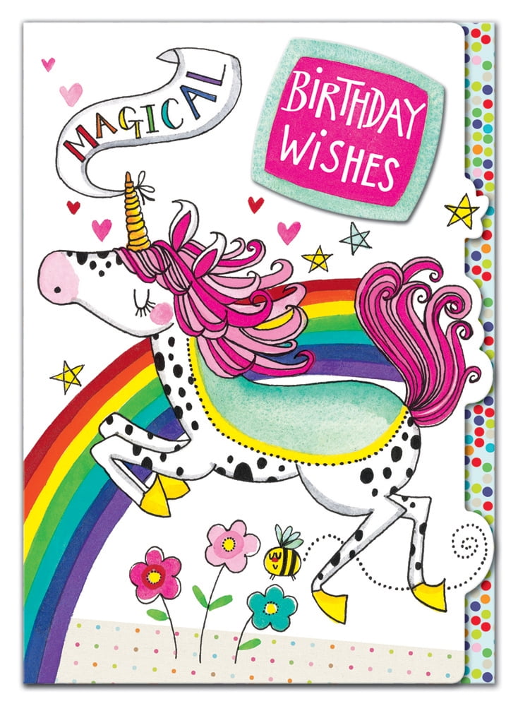 unicorn birthday greeting card other walmart