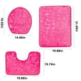thumbnail image 3 of Kezqiaxn Bathroom Mat Set 3Pc Toilet Rugs Bathroom Carpet, Super Soft Non Slip Bathtub Carpet And Absorbent Bath Mat, Bathroom Carpet, Plush Bath Mat for Bathroom Watermelon Red, 3 of 8