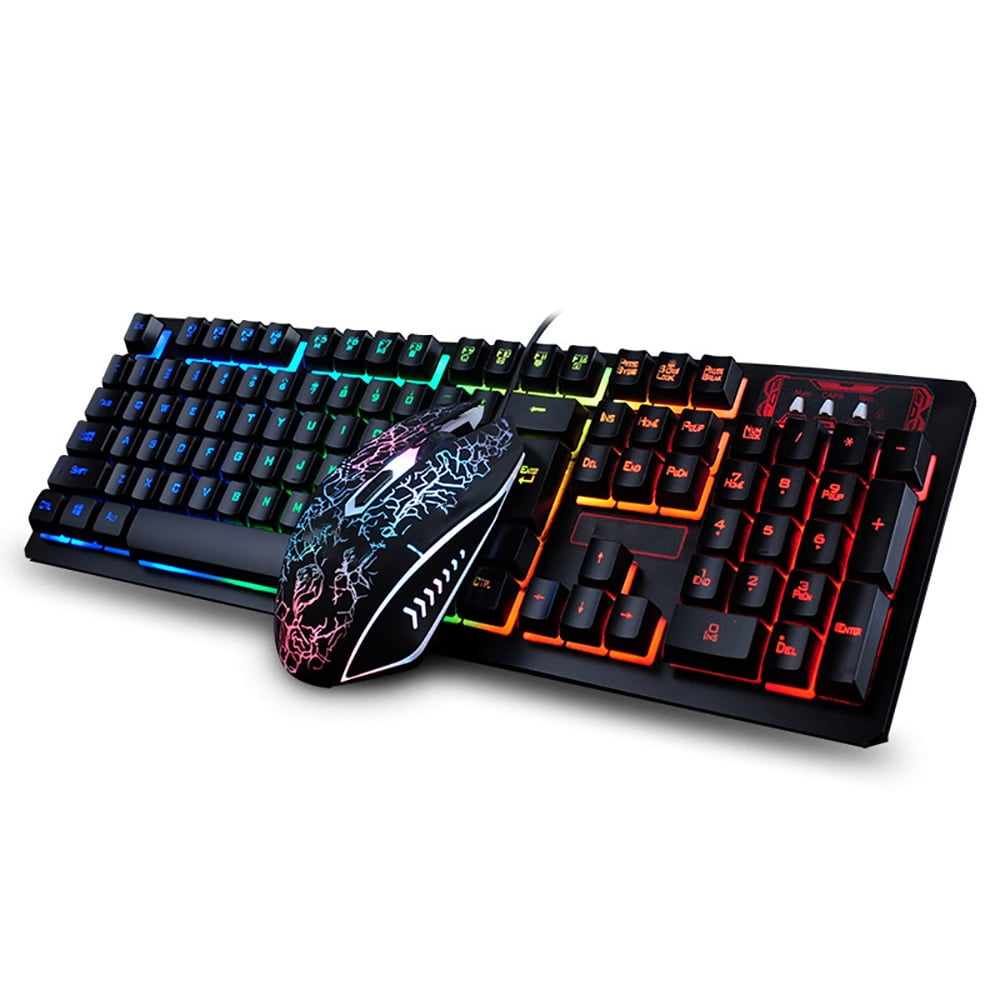 lening vers Zuigeling WREA Wired Gaming Keyboard Mouse Set LED USB Illuminated For PC Laptop -  Walmart.com