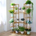 thumbnail image 5 of Large Thicker Bamboo Plant Stand Vertical Living Wall Flower Dispaly Rack Shelf, 5 of 8