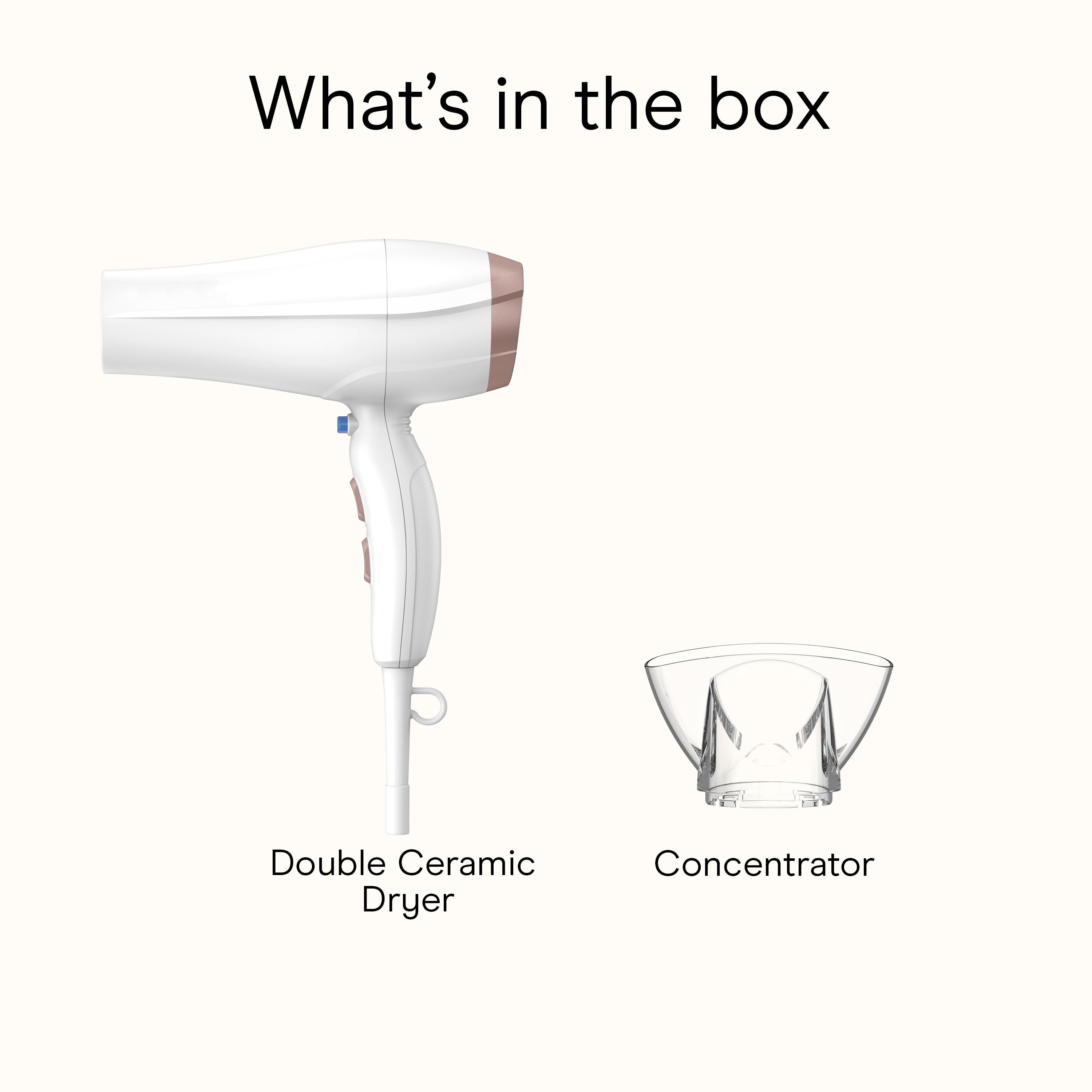 Conair Double Ceramic Technology Hair Dryer, Includes Concentrator
