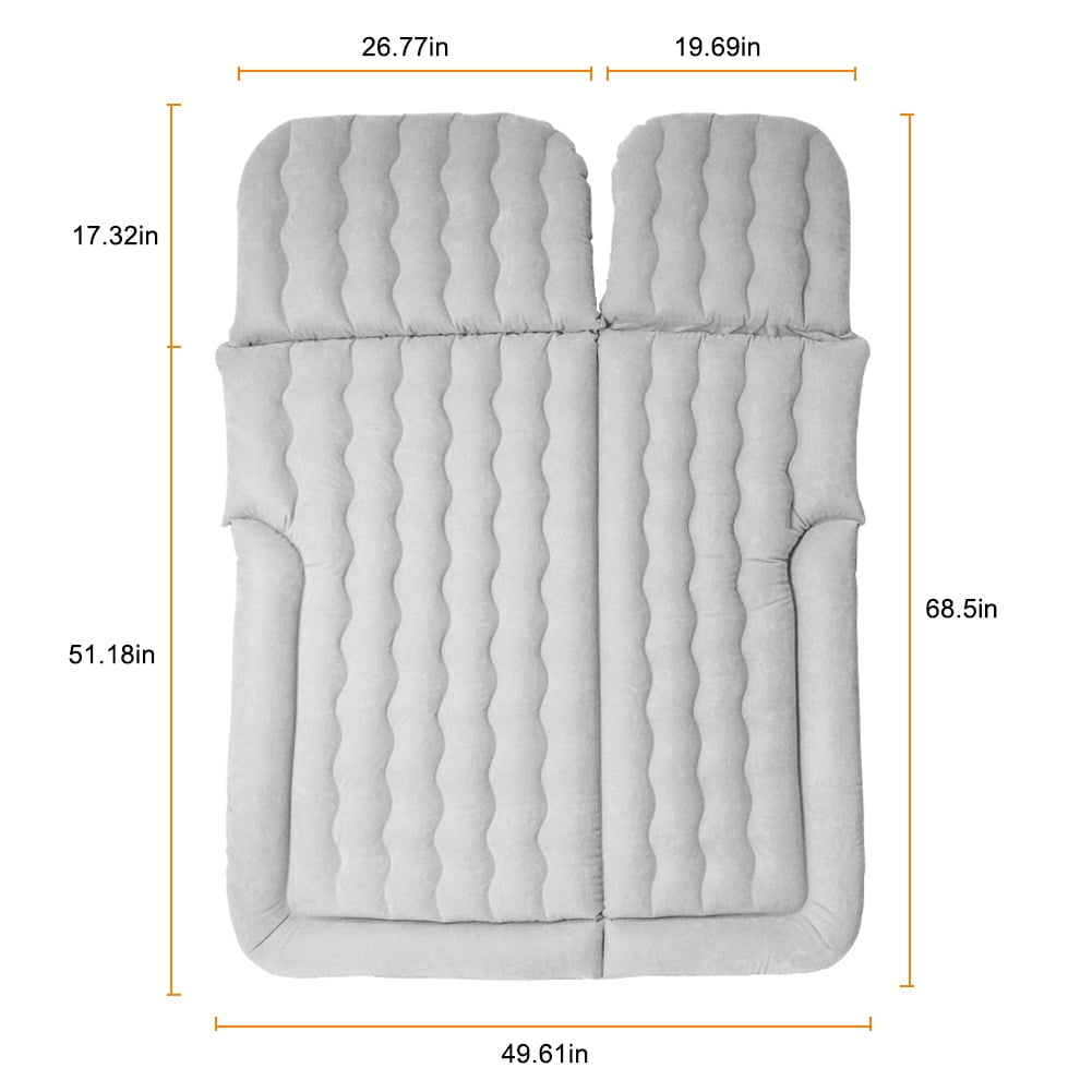 Inflatable Travel Mattress PVC Flocking Soft Sleeping Rest Cushion for Car SUV,SUV Inflatable Mat,Car Inflatable Bed