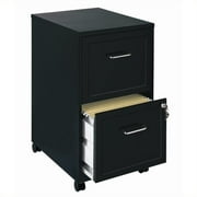Cooper Mobile 2 Drawer File Cabinet in Black