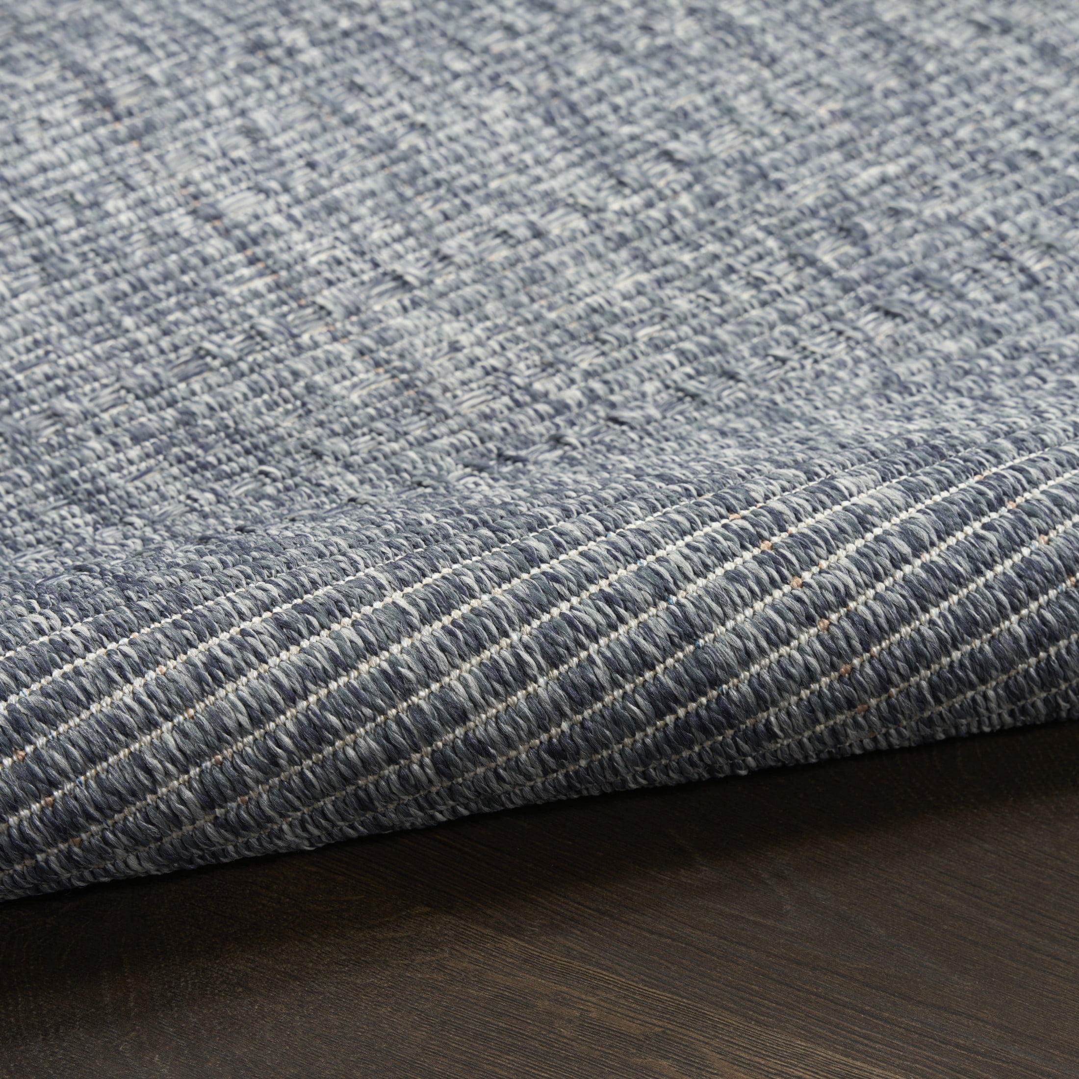Nourison Tulum 8' x Round Denim Outdoor Rug