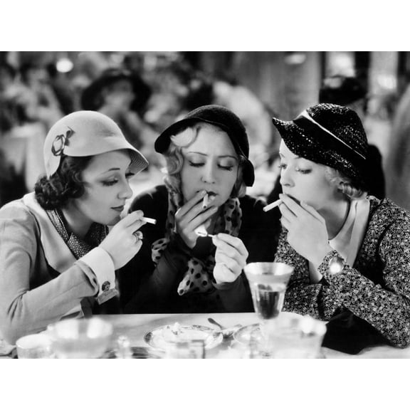 Art.com Three On A Match, Ann Dvorak, Joan Blondell, Bette Davis, 1932 Photo, 16" x 12"