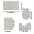 thumbnail image 4 of Sentmoon Rugs for Entryway Bath Mat Foam Bath Mat 4 Set Bathroom Rugs for 4 Pcs Toilet Mats Soft Comfortable Water Absorption Non Slide Thick Washable Easier To Dry Dark, 4 of 10