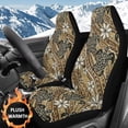 thumbnail image 2 of Uorisanigo Car Seat Covers 2 PCS Premium Brown Polynesian Front Seat Covers Washable Vehicle Split Cushion Cover for Cars Interior, Universal Fit for Cars, Sedans, Trucks, SUVs, 2 of 7