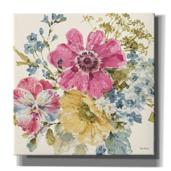 Epic Graffiti 'Summer Garden II' by Lisa Audit, Canvas Wall Art, 12"x12"