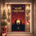 thumbnail image 2 of Decorative Design Merry Christmas Nativity Scene Banner Holiday Theme Starry Night Background for Holiday Celebration Indoor Decoration Photo Shoot, 2 of 9