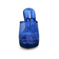 thumbnail image 6 of BLISSFUL STEP Women's Sandals Platform Wedges Glitter Slide Sandals Blue 8, 6 of 7