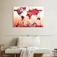 thumbnail image 2 of Elephant Stock Rose Gold World Map Wall Art - Horizontal Canvas Wall Art - Living Room Wall Decor - Map Canvas - Orange And Red Decor - 39" x 26", 2 of 8