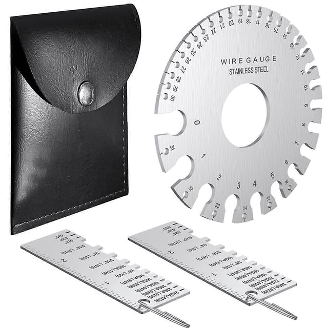 Professional Wire Gauge Measuring Tool, Metal Gauge Thickness Tool, Thickness Gauge and Double Sided