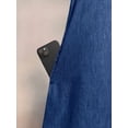 thumbnail image 6 of sicmoss Women's Blue Denim Jean Dress Short Sleeve Button Down Shirt Style Midi Summer Casual, 6 of 7