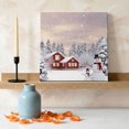 thumbnail image 3 of Ships Next Day Canvas Wall Art 8"x8", Christmas Wood Framed Canvas Print Painting, Snowflake Snowman Xmas Tree Farmhouse Ready to Hang Small Picture Wall Decor for Home Bathroom Nursery Kitchen, 3 of 9