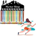 thumbnail image 7 of Running Medal Holder Medal Hanger Display Rack Sports Hanging Athlete Awards Iron Small Wall Mount Decor with 14 Hooks Mountain for Competition Ribbon Lanyard Medals Medalist 11.4x5.1Inch, 7 of 7