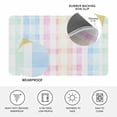 thumbnail image 3 of Blue Pink Plaid Door Mat Indoor Outdoor, Pastel Green White Buffalo Patchwork Non Slip Welcome Mat with Rubber Backing, Absorbent Fabric Front Door Mats Entryway Rug for Home Patio Entrance 16"x24", 3 of 8