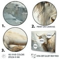 thumbnail image 3 of Designart "Minimalistic Beige Yak Art II" Yaks Floater Framed Canvas Wall Art, 3 of 5