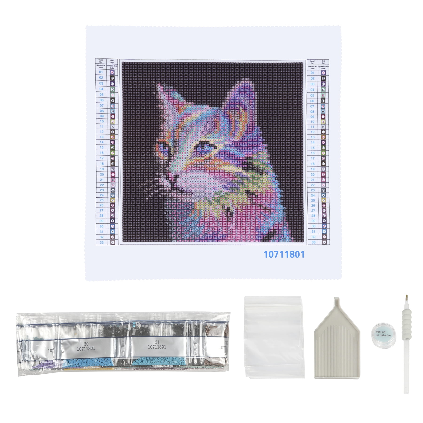 Rainbow Cat Painting Diamond Art Kit by Make Market – Full Drill with Gems & Tools - 8" x 8" Canvas - 6 Pack