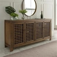 thumbnail image 2 of Rio 4-door Antique Mocha Brown 70-inch Wood Accent Cabinet, 2 of 13