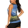 thumbnail image 3 of Hirioo Blue Sky Dog for Women's Workout Tank Top Sleeveless Workout Tops Athletic Gym Shirts-Small, 3 of 7