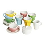 Ikea 10-piece coffee/tea set, multicolor