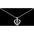 thumbnail image 3 of Granddaughter Heart Cross Pendant Necklace, Religious Christian Jewelry, Baptism, Presents, Graduation, Christmas, Stocking Stuffer Gift for Teens, Women, Females, 3 of 6