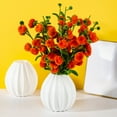 thumbnail image 4 of YFTDEF Pumpkin Shaped Plastic Flower Pot, 5.51x3.94x3.94in, White Decorative Vase, Festive Decor for Halloween and Thanksgiving, Indoor or Outdoor Planting, 4 of 4