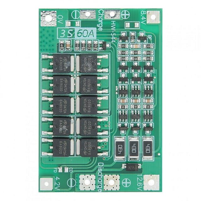 Placa protectora de batería de litio de 3 series, 60 A, 12,6 V-14 V: edición equilibrada para aplicaciones de CC