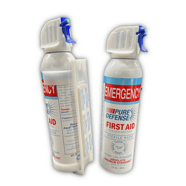 Vitonus Pure Defense Emergency First Aid Sterile Eye & Skin Wash with Free Stick-Up Mount, Pack of 2-7 fl oz Each