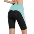 thumbnail image 6 of Hiauspor 4D Padded Biker Shorts for women with Pocket Cycling Mountain Biking Light Cyan L, 6 of 7