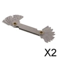 thumbnail image 1 of 2X 20 hojas tornillo rosca paso corte calibre herramienta de medición 55 grados 2 piezas, 1 of 8
