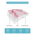thumbnail image 4 of Quilt King Size Bedding Set, Pink Bow Reversible Summer Quilt 3 Pieces, Cute Watercolor Girls Cartoon Luxury Lightweight Bedspreads Coverlets with 2 Pillow Shams for All Seasons, 4 of 5