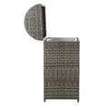 thumbnail image 6 of SAFAVIEH Serapis Contemporary Modern Outdoor Patio Trash Bin, Grey Brown, 6 of 15