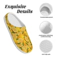 thumbnail image 5 of Lsque Yellow Limes Pattern Womens Comfort Cotton on Scuff With Memory Foam and Anti-skid Sole Slipper-42/43, 5 of 7