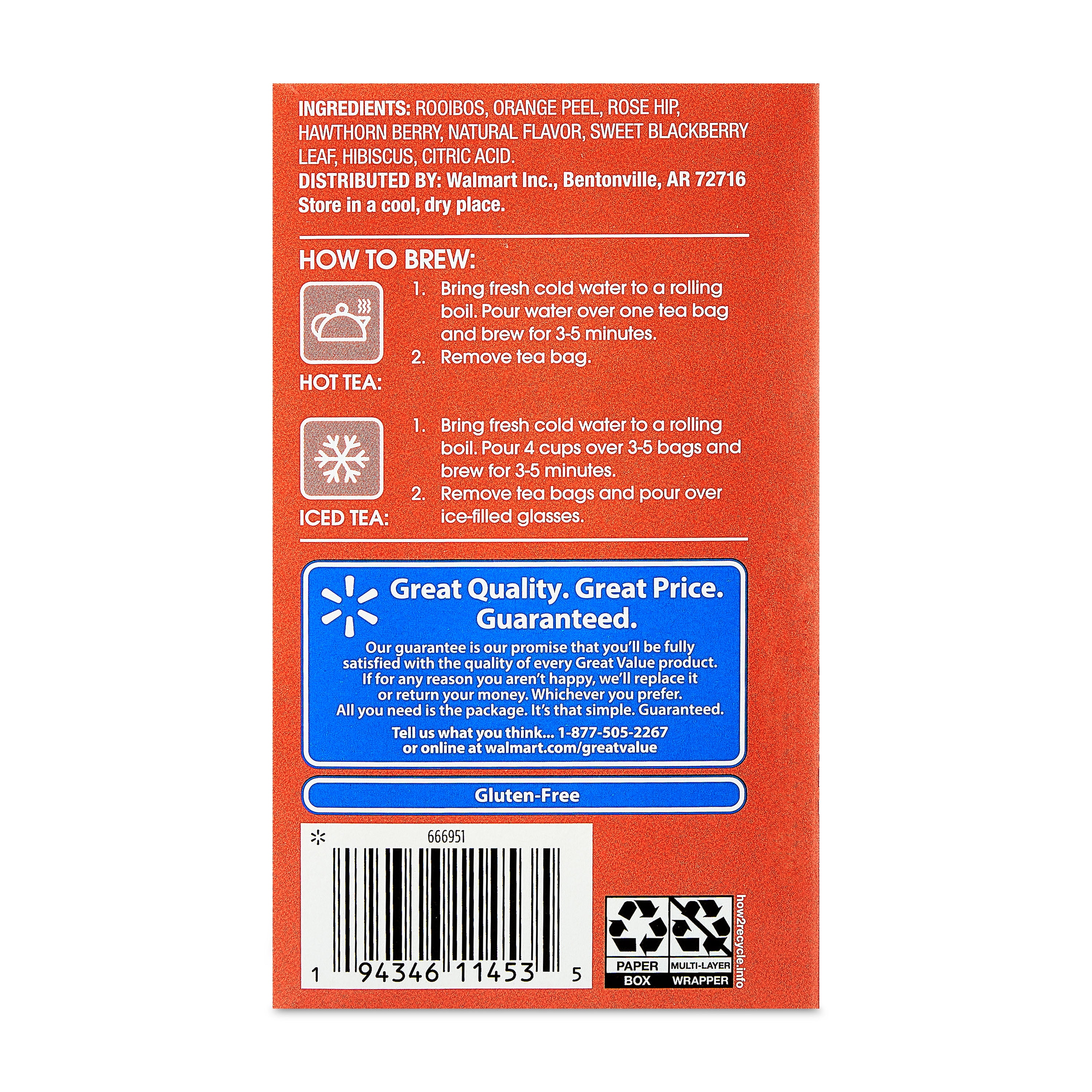 GV Peach Rooibos Herbal Tea