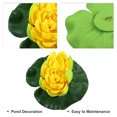 thumbnail image 4 of Unique Bargains 1pcs Garden Ponds Pool Decoration Artificial Lotus Flower Yellow, 4 of 7