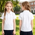 thumbnail image 4 of Grblisyd Shool Uniform Shirts for Girls Quick Dry Short Sleeve Polo Shirts with Button for Boys Athletic Golf Tennis Tops Back To School, 4 of 4