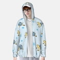 thumbnail image 3 of Pofeuu Cartoon Turtle Print Sun Protection Outdoor Lightweight Full Zip UV Cooling Hoodie Long Sleeve Summer Clothing for Outdoor Hiking-3X-Large, 3 of 5