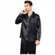 thumbnail image 1 of Pijamas Manga Larga Casual Solapa Satén Para Hombre Conjunto, 1 of 8