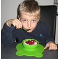 thumbnail image 4 of Plato para bebés y niños Oso, vajilla de silicona, antideslizante, irrompible, apto para lavavajillas, funda de oso bebé con ventosa, mantel individual con función de ventosa en forma de cab JFHHH pequeña, 4 of 4
