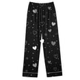 thumbnail image 6 of Hueook 2 Piece Sets for Women's Valentine's Day Printed Pajama Set for Daily Home Wear with Pocket Gray M, 6 of 7