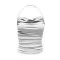 thumbnail image 5 of ibuvkizy Womens Tank Tops,Tube Tops for Women,Women's Casual Sexy Fashion Summer Neck Vest Pile Collar Tube Top Small Suspender Blouse, 5 of 6