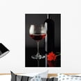 thumbnail image 1 of Wine Glass Bottle and Wall Mural Decal by Wallmonkeys Vinyl Peel and Stick Graphic (24 in H x 16 in W), 1 of 4