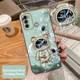 thumbnail image 3 of Funda de teléfono chapada en astronauta de arena movediza para Motorola Moto G60 G53 G50 G42 G30 G20 G22 G52 E20 Plus G9 Play G8 Power Cover, 3 of 5