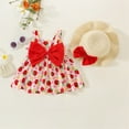thumbnail image 4 of JLFKNG Infants Girls Dresses Cute Sweet Strawberry Printed Short Sleeve Ruffled Loose Breathable Dress Suitable For Beach, Vacation,, 4 of 4